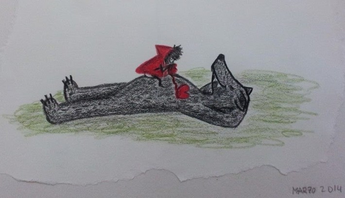 caperucita teje lobo